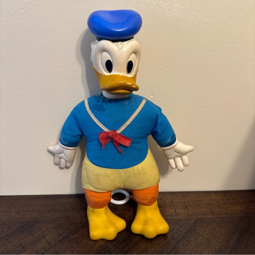 1972 Vintage Horsman colls Donald Duck Soft Vinyl Plush Doll -  WORKS!‎